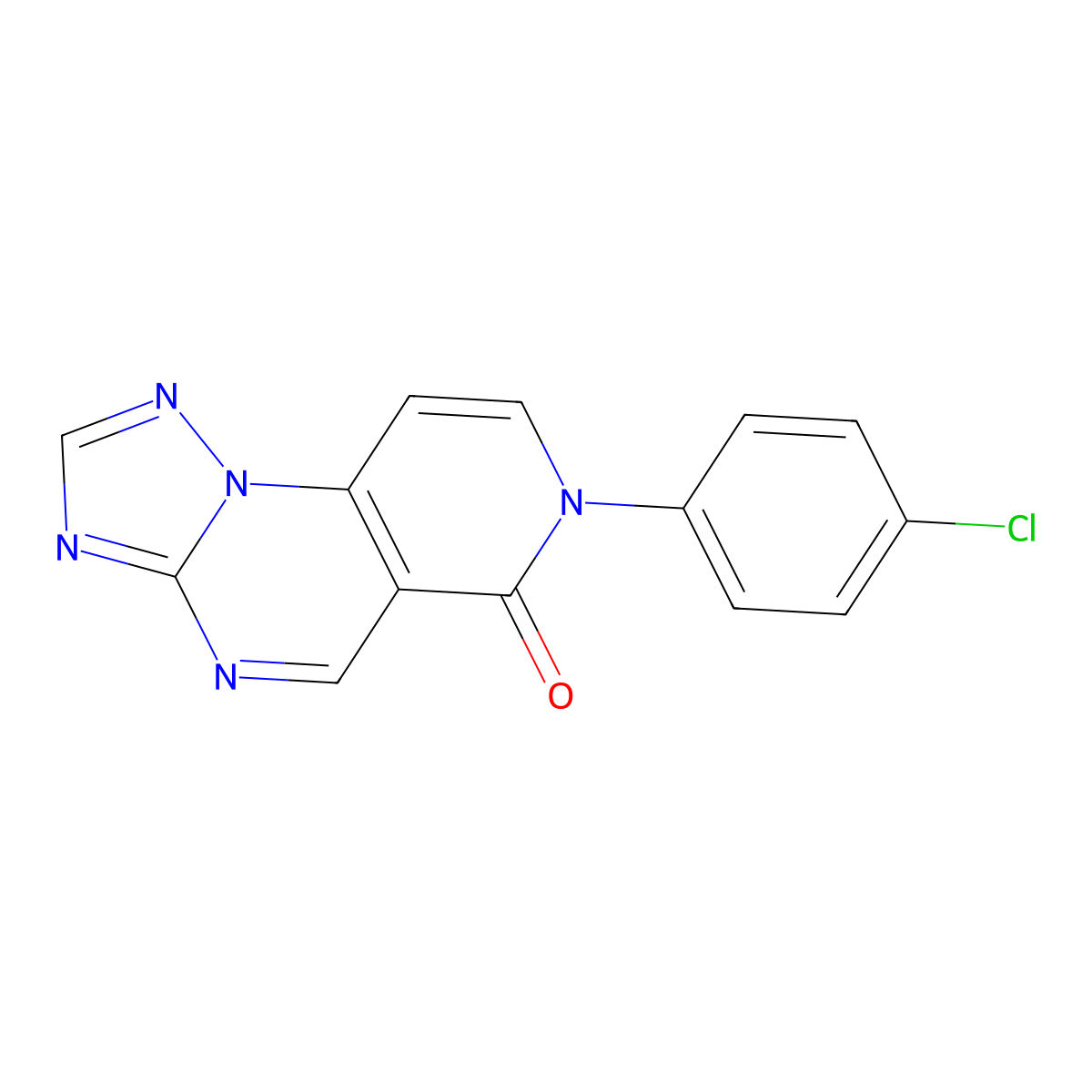 7-(4-chlorophenyl)pyrido[3,4-e][1,2,4]triazolo[1,5-a]pyrimidin-6(7H)-one molecular structure, CAS 1030446-04-8