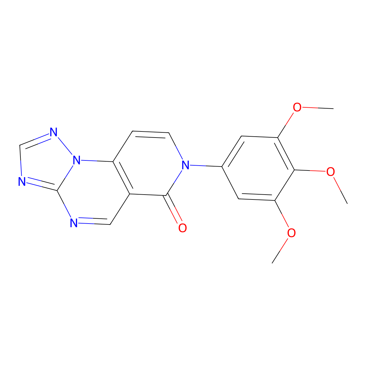 7-(3,4,5-trimethoxyphenyl)pyrido[3,4-e][1,2,4]triazolo[1,5-a]pyrimidin-6(7H)-one molecular structure, CAS 1030446-12-8