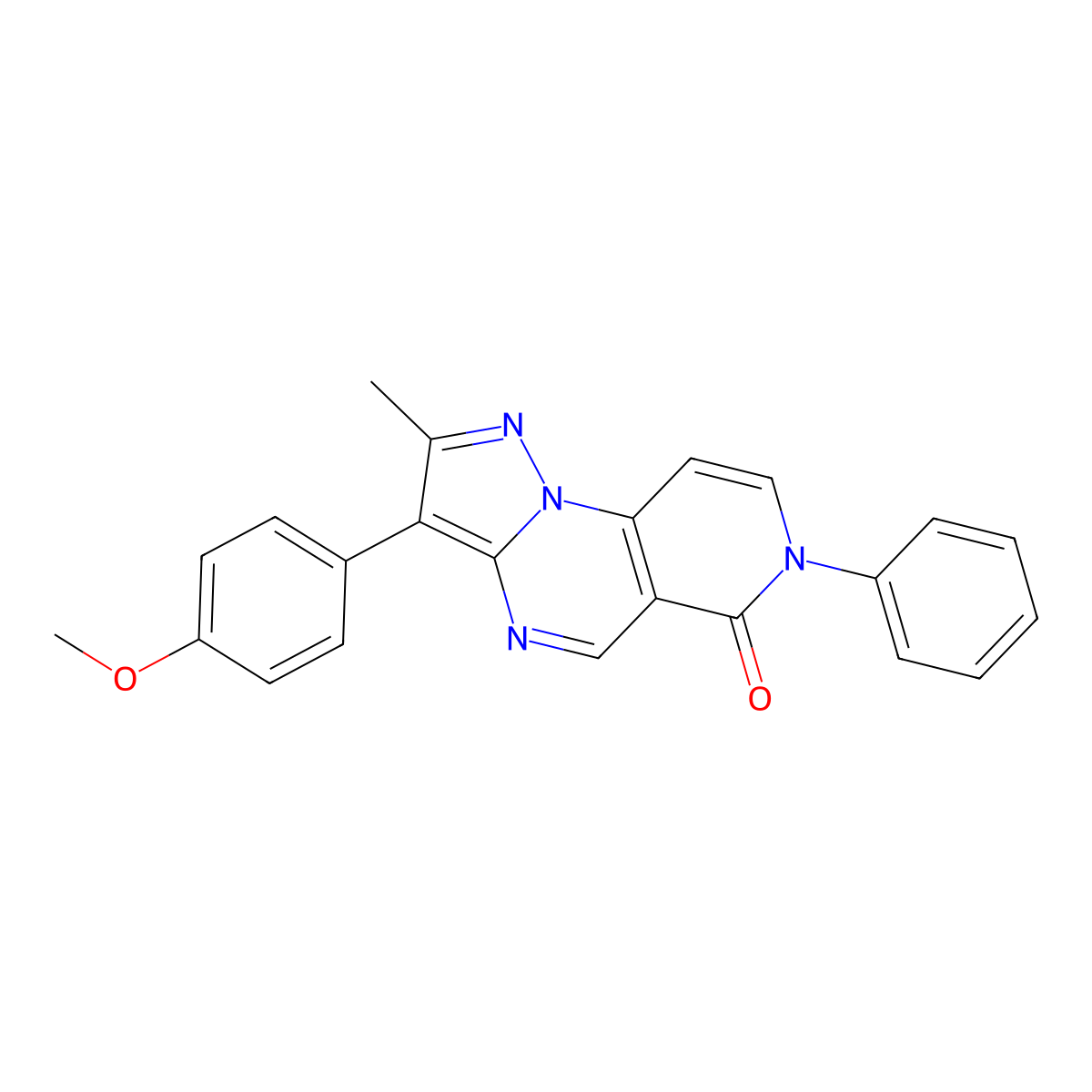 3-(4-methoxyphenyl)-2-methyl-7-phenylpyrazolo[1,5-a]pyrido[3,4-e]pyrimidin-6(7H)-one molecular structure, CAS 1030454-81-9