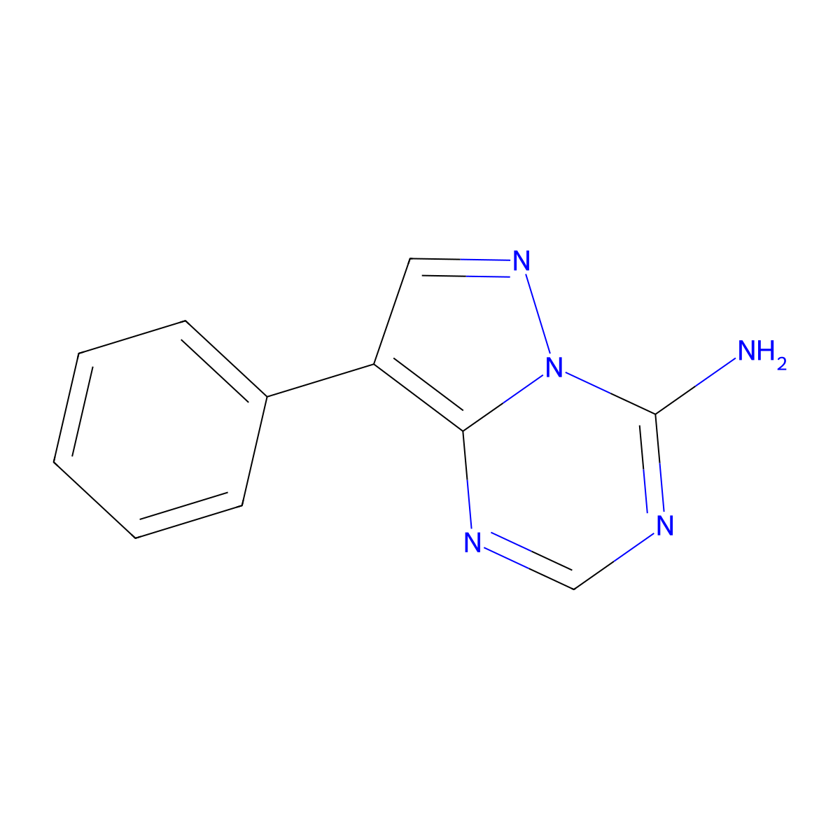 8-Phenylpyrazolo[1,5-a][1,3,5]triazin-4-amine molecular structure, CAS 1030456-98-4