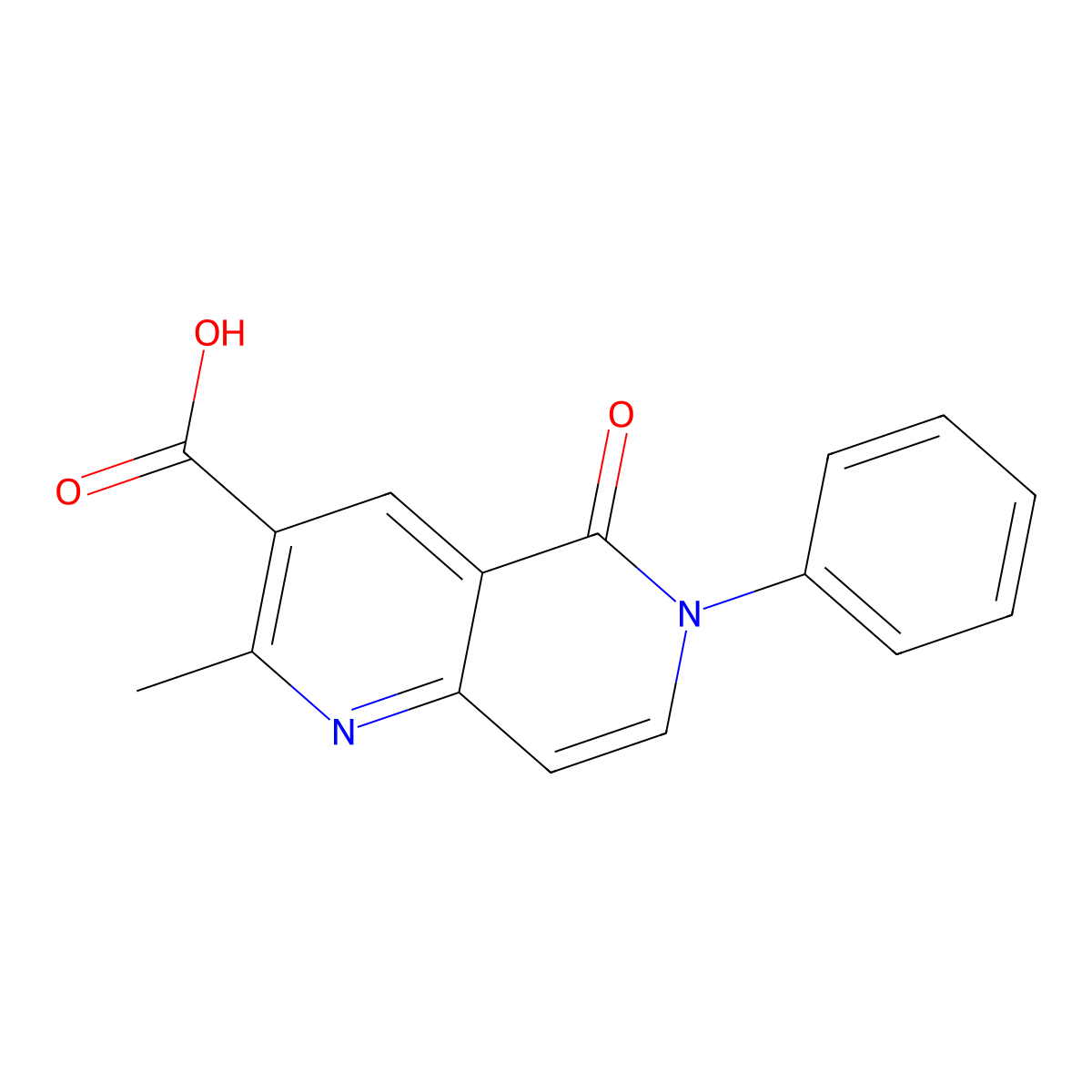 2-Methyl-5-oxo-6-phenyl-5,6-dihydro-1,6-naphthyridine-3-carboxylic acid molecular structure, CAS 1030459-28-9