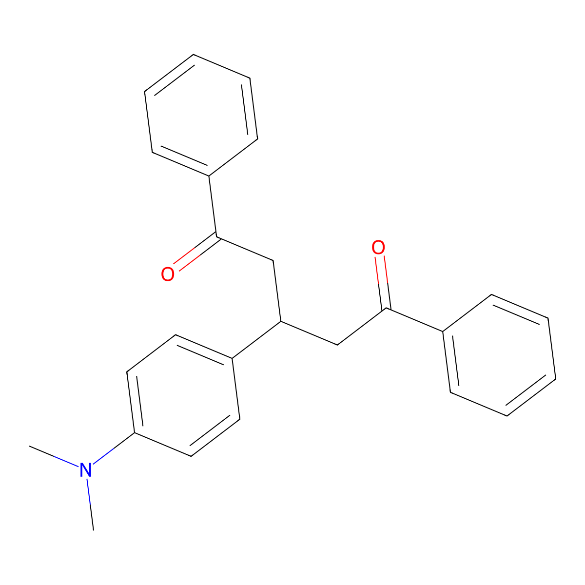 1,5-Pentanedione, 3-[4-(dimethylamino)phenyl]-1,5-diphenyl- molecular structure, CAS 103046-32-8