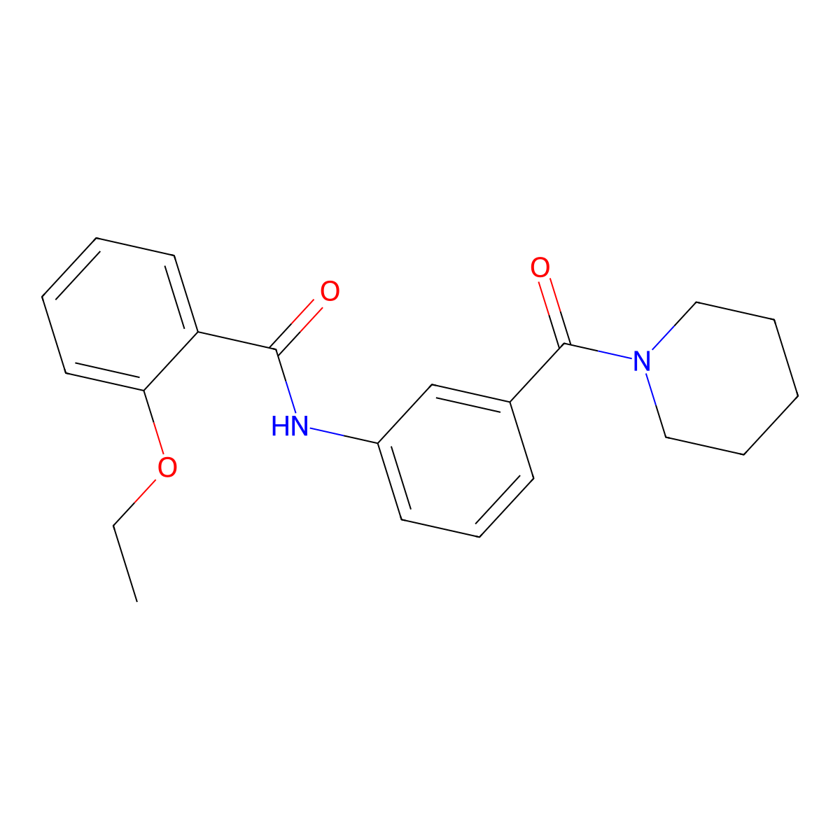 2-ethoxy-N-[3-(piperidin-1-ylcarbonyl)phenyl]benzamide molecular structure, CAS 1030460-57-1