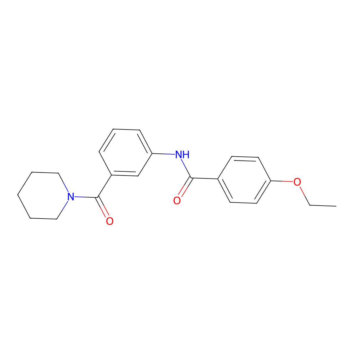4-ethoxy-N-[3-(piperidin-1-ylcarbonyl)phenyl]benzamide molecular structure, CAS 1030461-28-9
