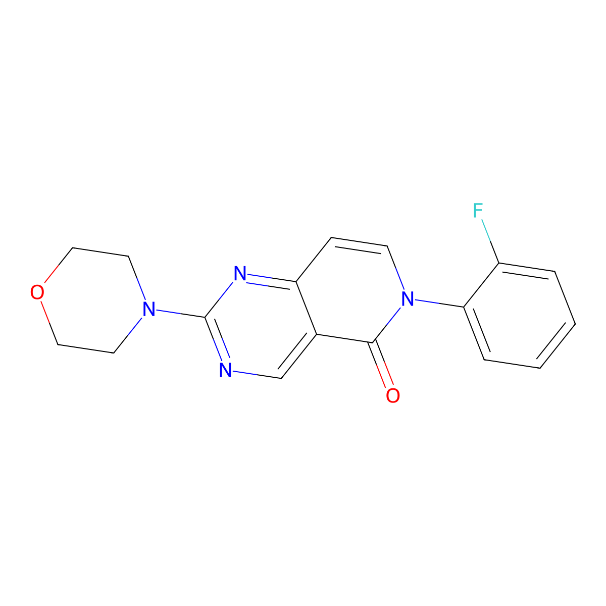 6-(2-fluorophenyl)-2-(morpholin-4-yl)pyrido[4,3-d]pyrimidin-5(6H)-one molecular structure, CAS 1030462-17-9