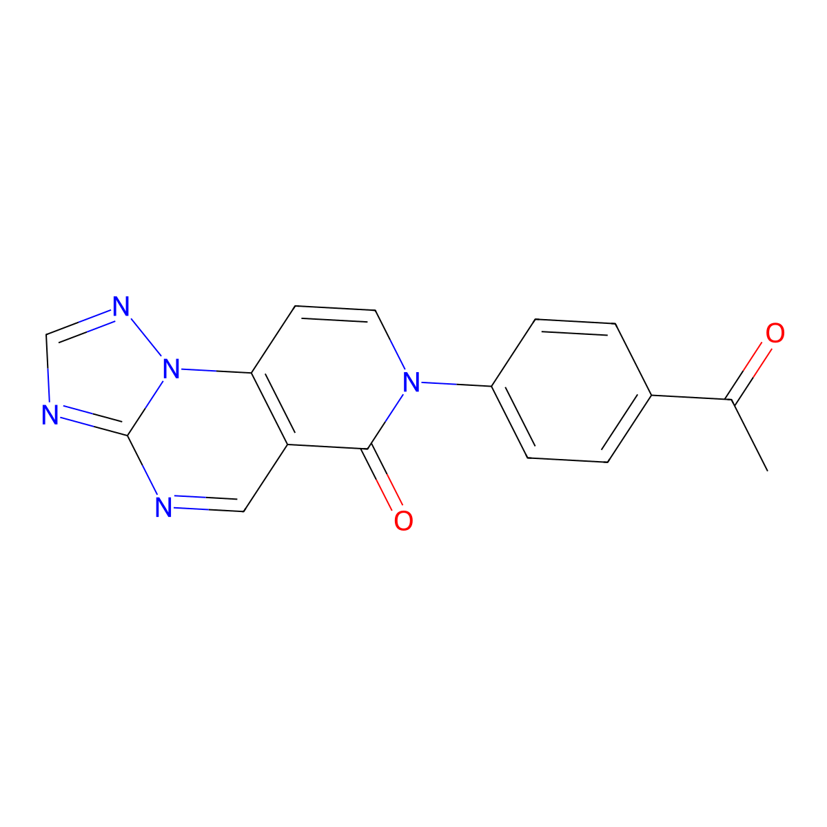 7-(4-acetylphenyl)pyrido[3,4-e][1,2,4]triazolo[1,5-a]pyrimidin-6(7H)-one molecular structure, CAS 1030462-23-7