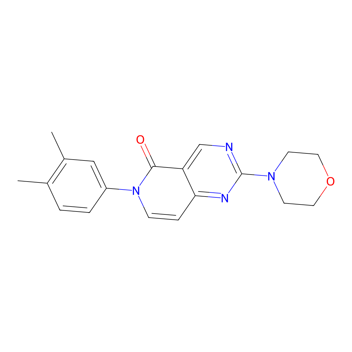 6-(3,4-dimethylphenyl)-2-(morpholin-4-yl)pyrido[4,3-d]pyrimidin-5(6H)-one molecular structure, CAS 1030462-33-9
