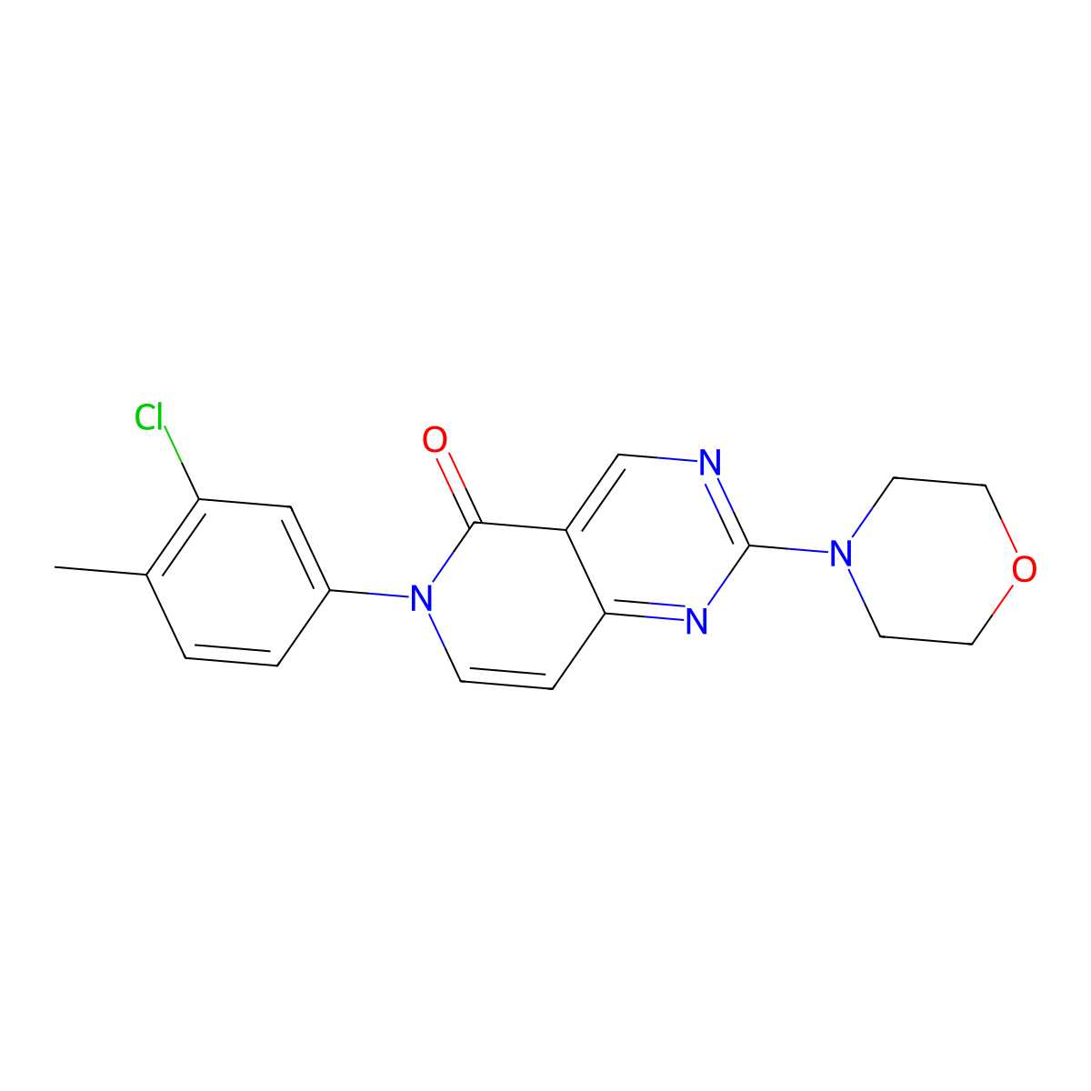 6-(3-chloro-4-methylphenyl)-2-(morpholin-4-yl)pyrido[4,3-d]pyrimidin-5(6H)-one molecular structure, CAS 1030462-40-8