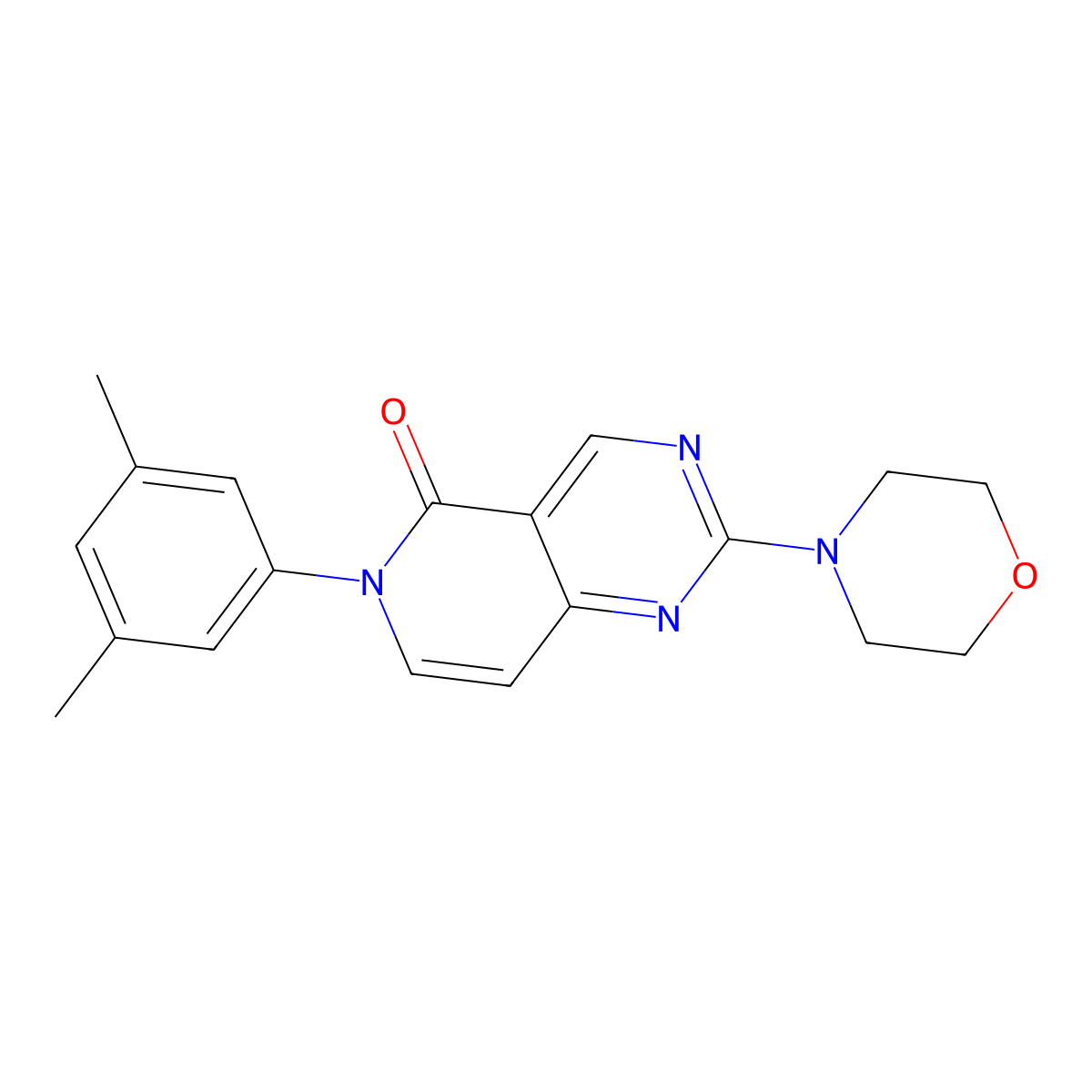 6-(3,5-dimethylphenyl)-2-(morpholin-4-yl)pyrido[4,3-d]pyrimidin-5(6H)-one molecular structure, CAS 1030462-47-5