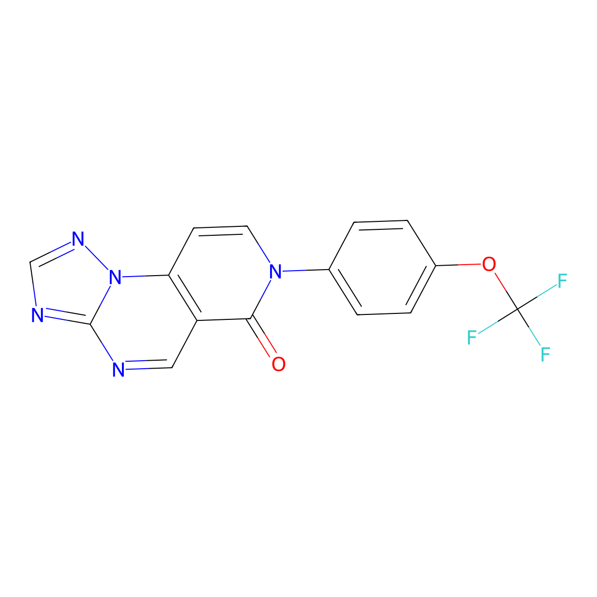 7-[4-(trifluoromethoxy)phenyl]pyrido[3,4-e][1,2,4]triazolo[1,5-a]pyrimidin-6(7H)-one molecular structure, CAS 1030463-59-2