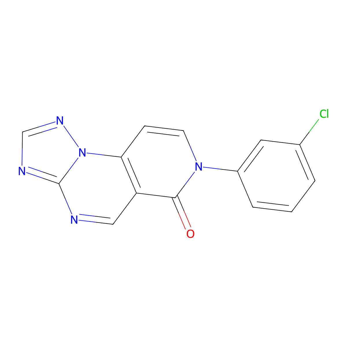 7-(3-chlorophenyl)pyrido[3,4-e][1,2,4]triazolo[1,5-a]pyrimidin-6(7H)-one molecular structure, CAS 1030464-45-9