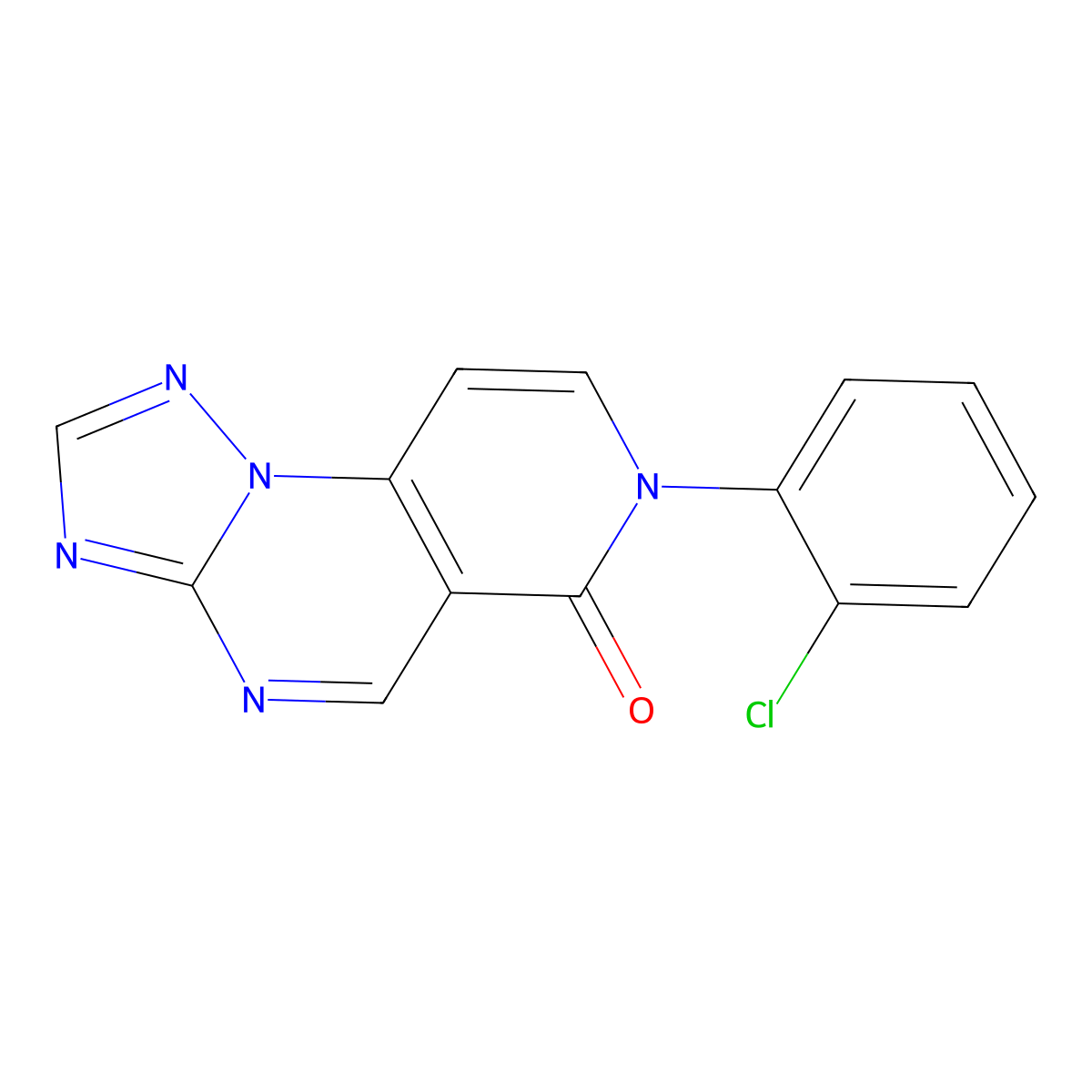 7-(2-chlorophenyl)pyrido[3,4-e][1,2,4]triazolo[1,5-a]pyrimidin-6(7H)-one molecular structure, CAS 1030467-53-8