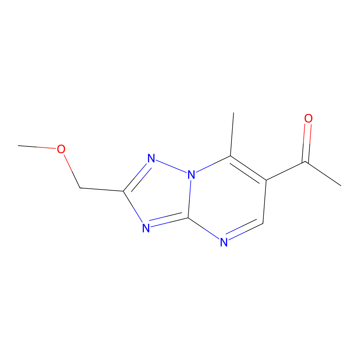 1-[2-(Methoxymethyl)-7-methyl[1,2,4]triazolo[1,5-a]pyrimidin-6-yl]ethanone molecular structure, CAS 1030477-07-6