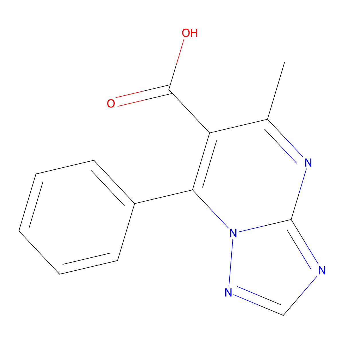 5-Methyl-7-phenyl[1,2,4]triazolo[1,5-a]pyrimidine-6-carboxylic acid molecular structure, CAS 1030477-58-7