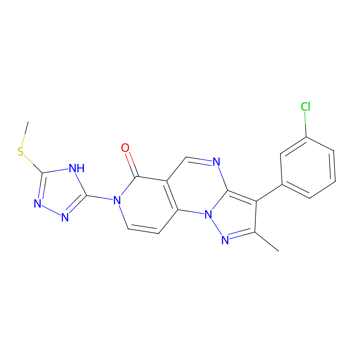 C19H14ClN7OS molecular structure, CAS 1030482-34-8