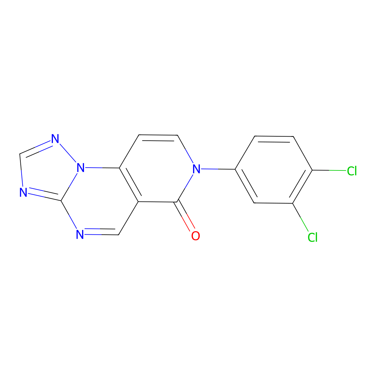 7-(3,4-dichlorophenyl)pyrido[3,4-e][1,2,4]triazolo[1,5-a]pyrimidin-6(7H)-one molecular structure, CAS 1030482-68-8