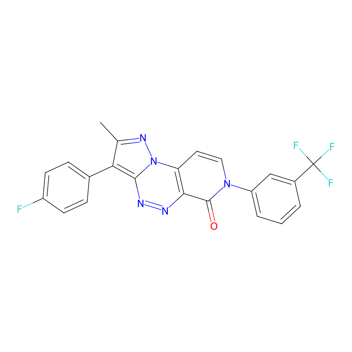 C22H13F4N5O molecular structure, CAS 1030483-26-1