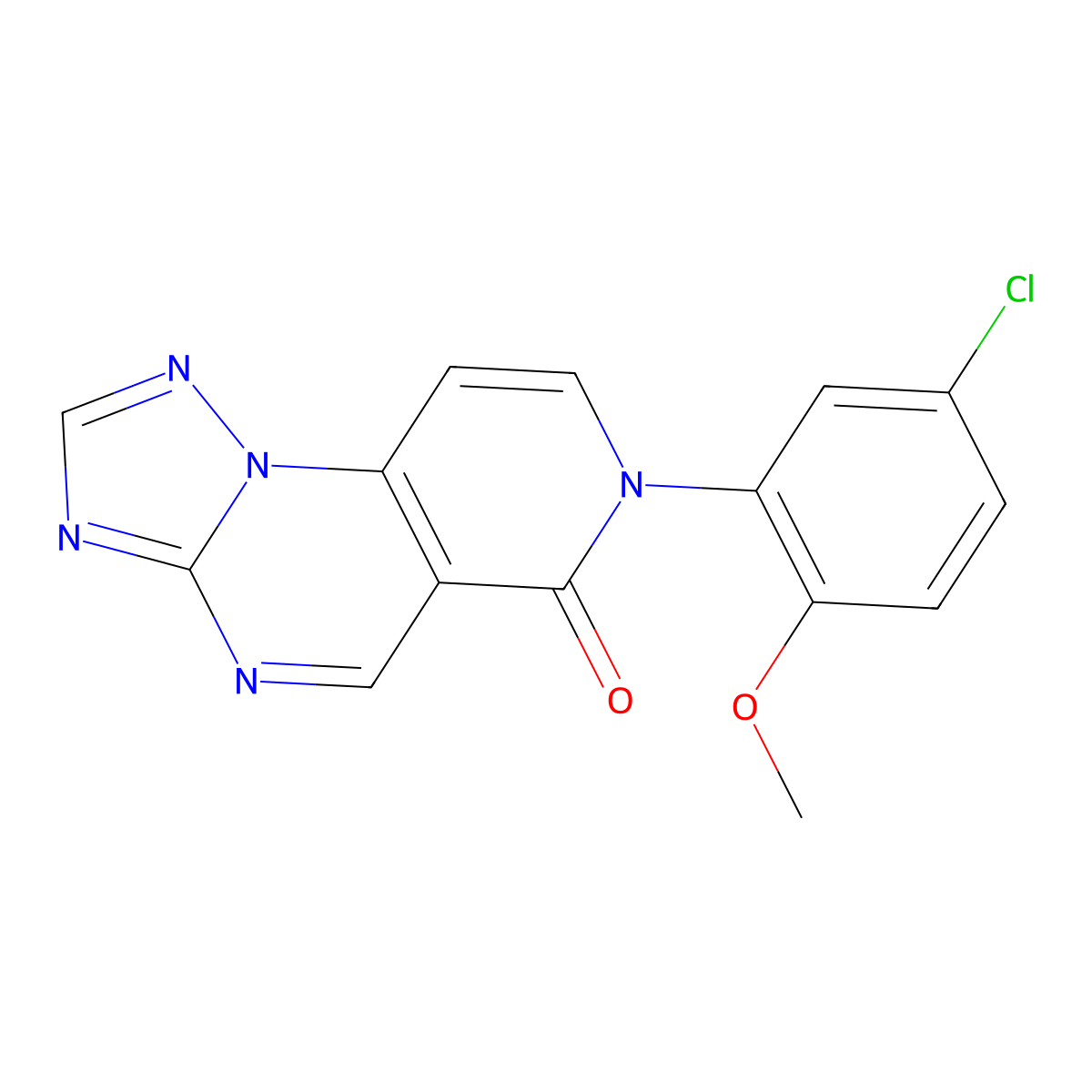 7-(5-chloro-2-methoxyphenyl)pyrido[3,4-e][1,2,4]triazolo[1,5-a]pyrimidin-6(7H)-one molecular structure, CAS 1030484-67-3