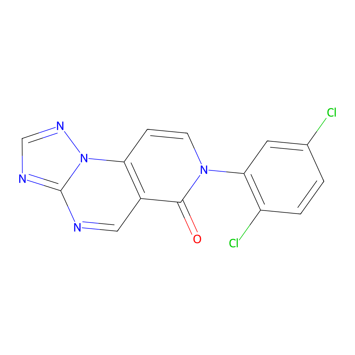 7-(2,5-dichlorophenyl)pyrido[3,4-e][1,2,4]triazolo[1,5-a]pyrimidin-6(7H)-one molecular structure, CAS 1030484-75-3