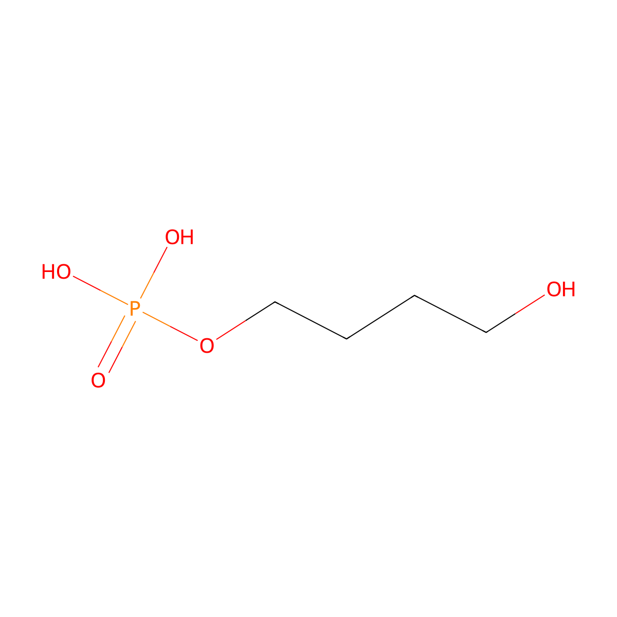 4-Hydroxybutyl dihydrogen phosphate molecular structure, CAS 10305-36-9