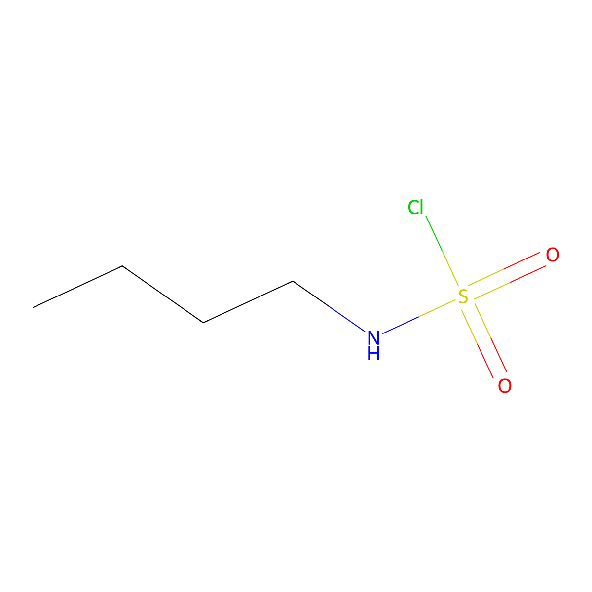 n-Butylsulfamoyl chloride molecular structure, CAS 10305-43-8