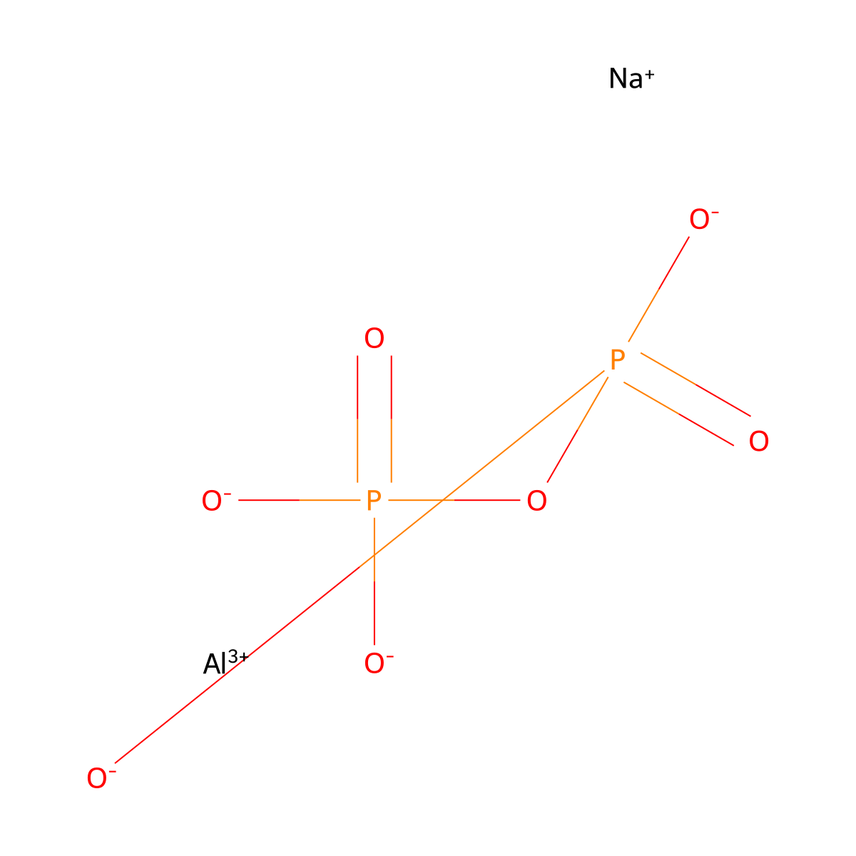 Sodium aluminum pyrophosphate molecular structure, CAS 10305-79-0