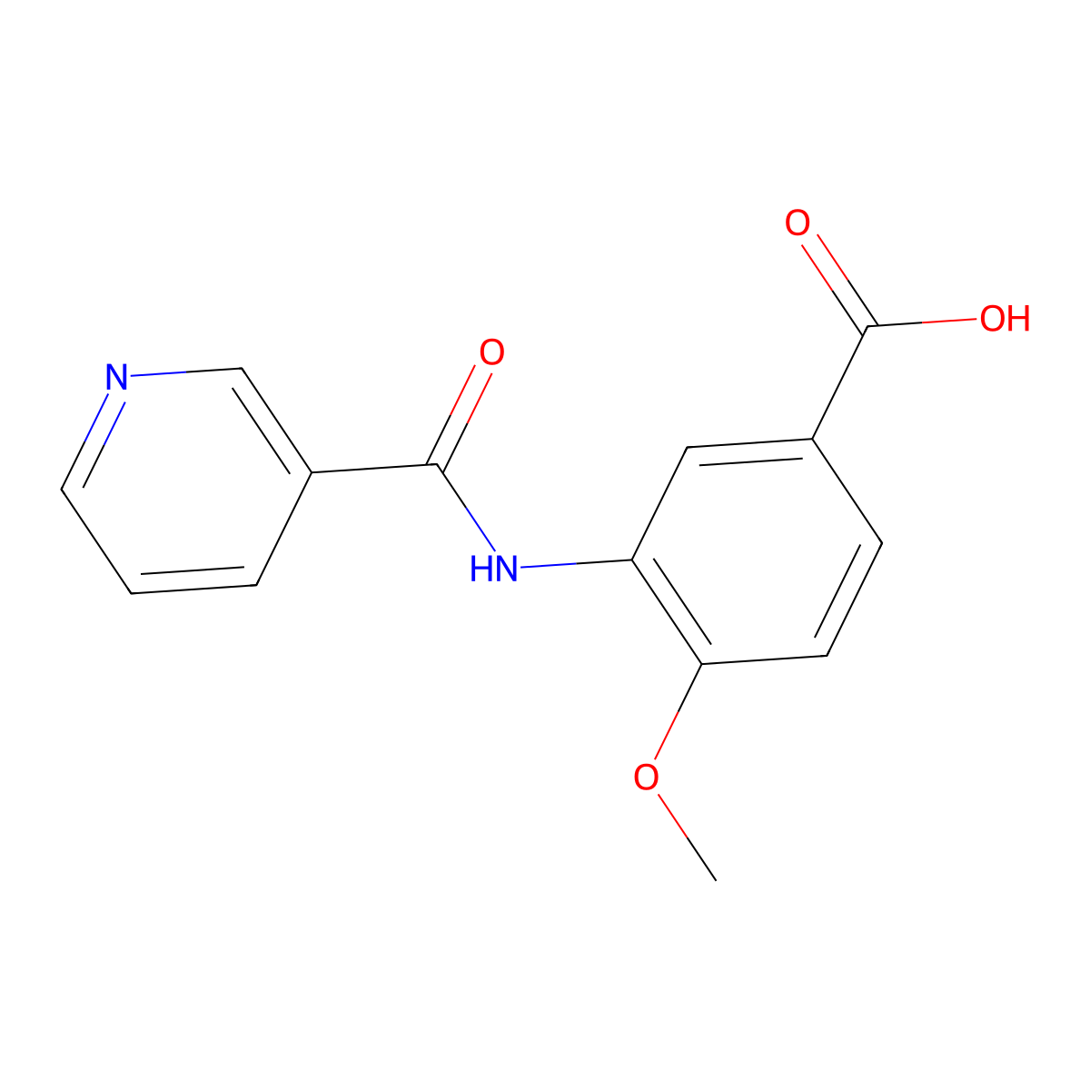 4-Methoxy-3-(nicotinamido)benzoic acid molecular structure, CAS 1030500-00-5