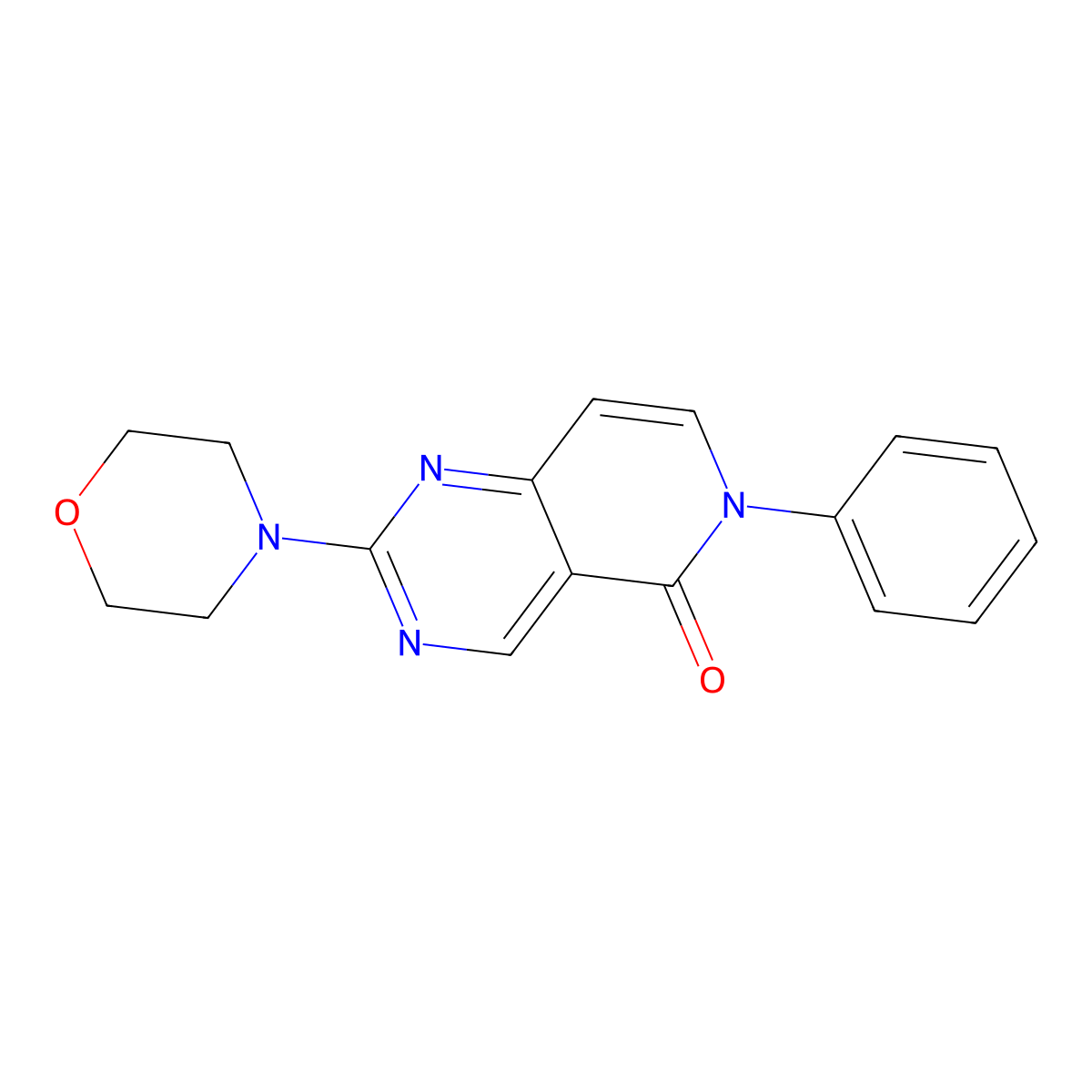 2-(Morpholin-4-yl)-6-phenylpyrido[4,3-d]pyrimidin-5-one molecular structure, CAS 1030500-89-0