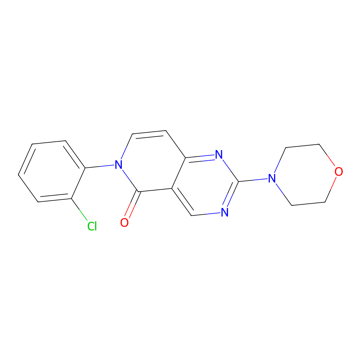 6-(2-chlorophenyl)-2-(morpholin-4-yl)pyrido[4,3-d]pyrimidin-5(6H)-one molecular structure, CAS 1030501-19-9
