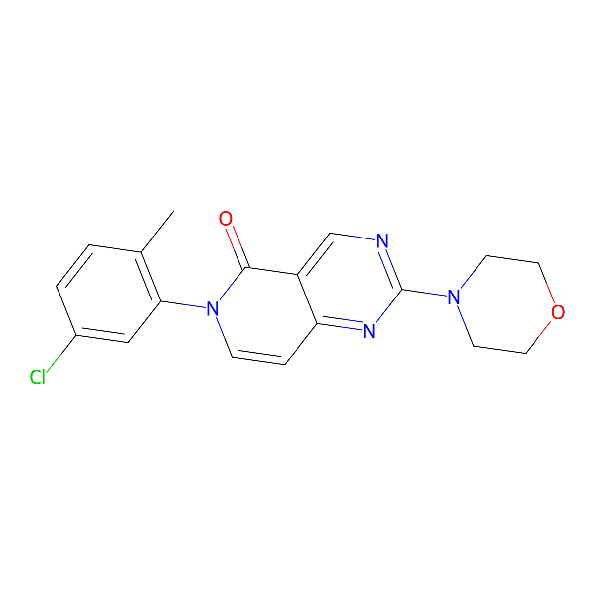 6-(5-chloro-2-methylphenyl)-2-(morpholin-4-yl)pyrido[4,3-d]pyrimidin-5(6H)-one molecular structure, CAS 1030501-43-9