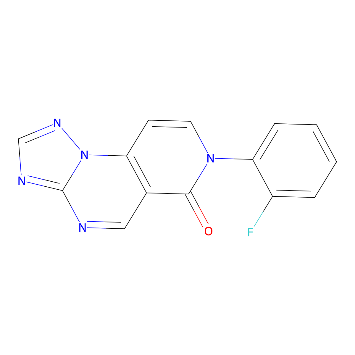 7-(2-fluorophenyl)pyrido[3,4-e][1,2,4]triazolo[1,5-a]pyrimidin-6(7H)-one molecular structure, CAS 1030504-94-9
