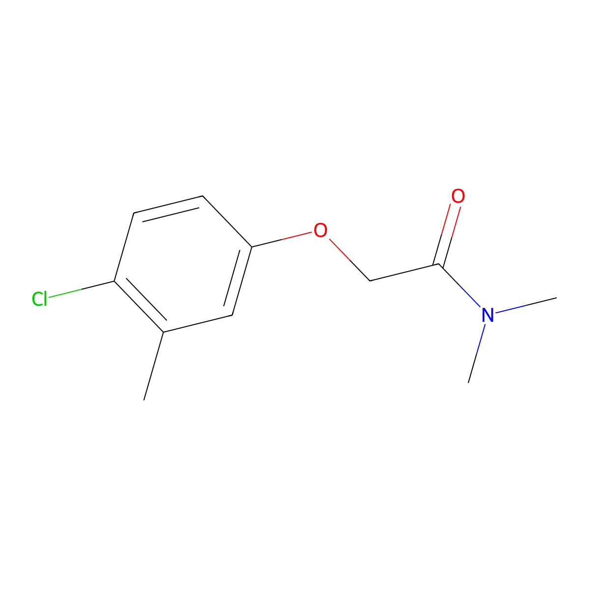 2-(4-chloro-3-methylphenoxy)-N,N-dimethylacetamide molecular structure, CAS 1030506-36-5
