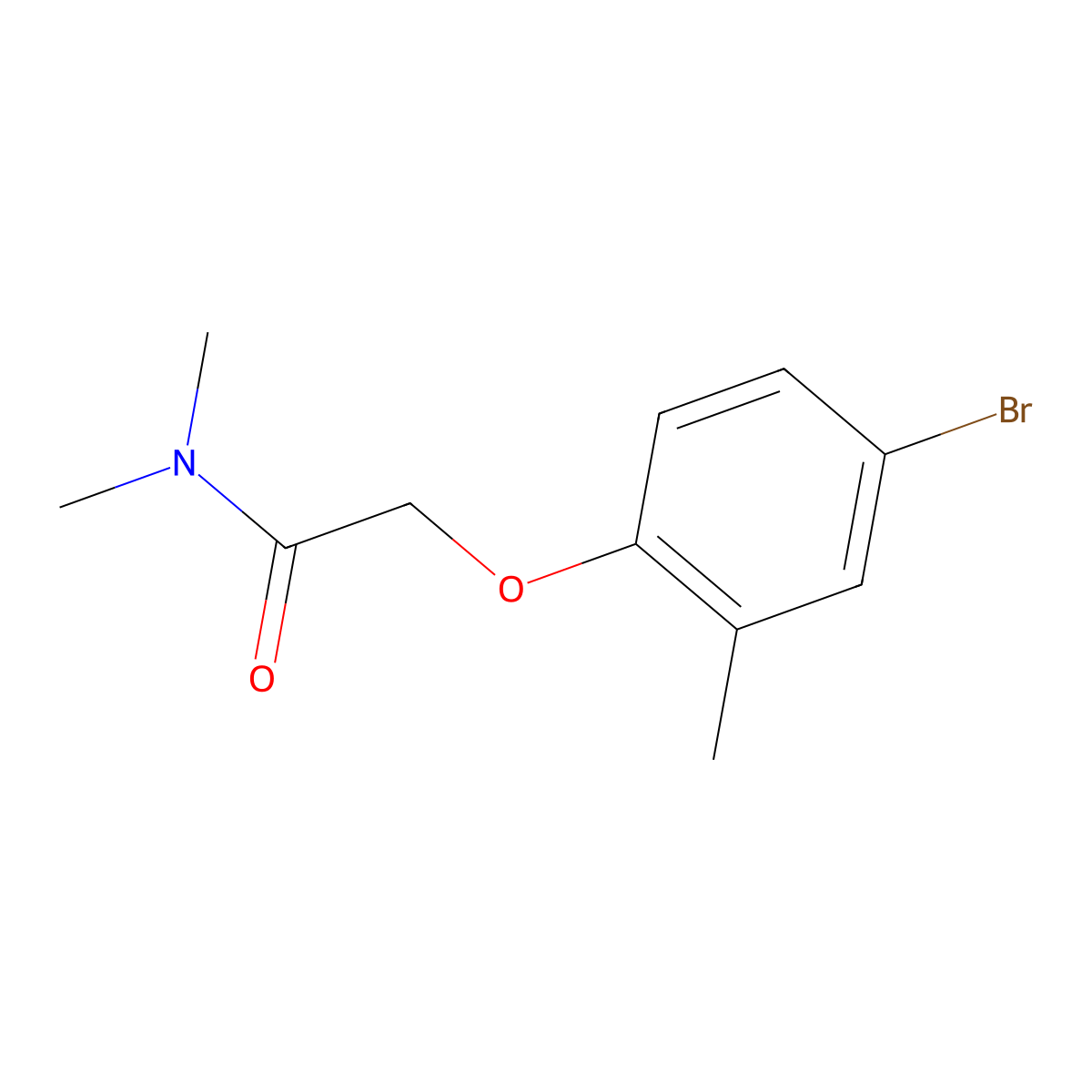 2-(4-bromo-2-methylphenoxy)-N,N-dimethylacetamide molecular structure, CAS 1030506-48-9