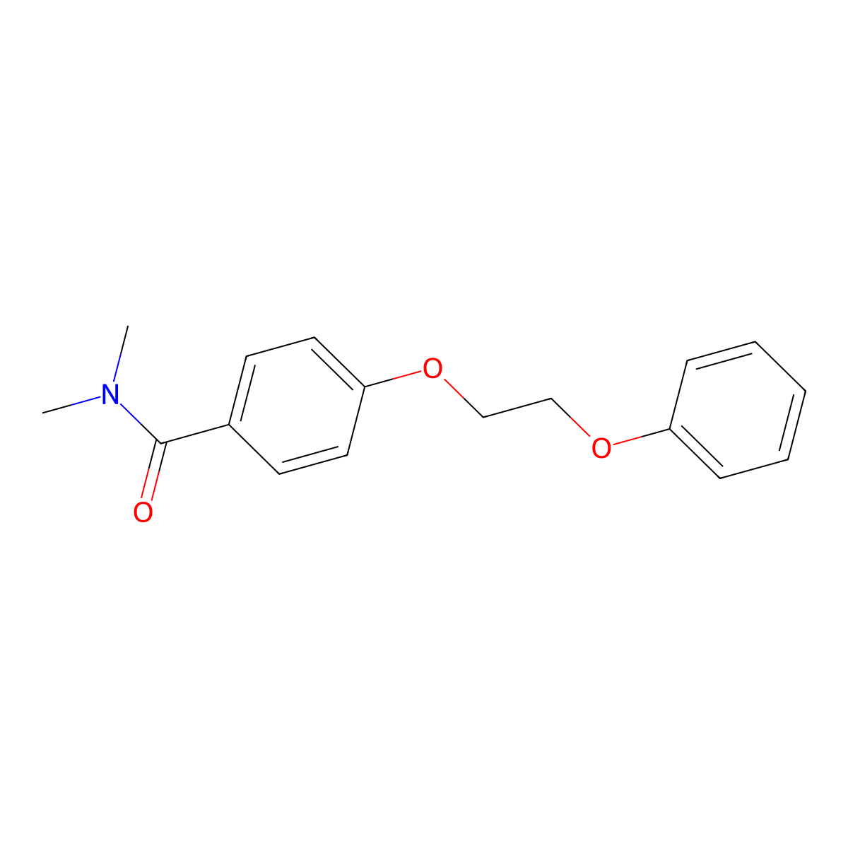 N,N-dimethyl-4-(2-phenoxyethoxy)benzamide molecular structure, CAS 1030506-81-0