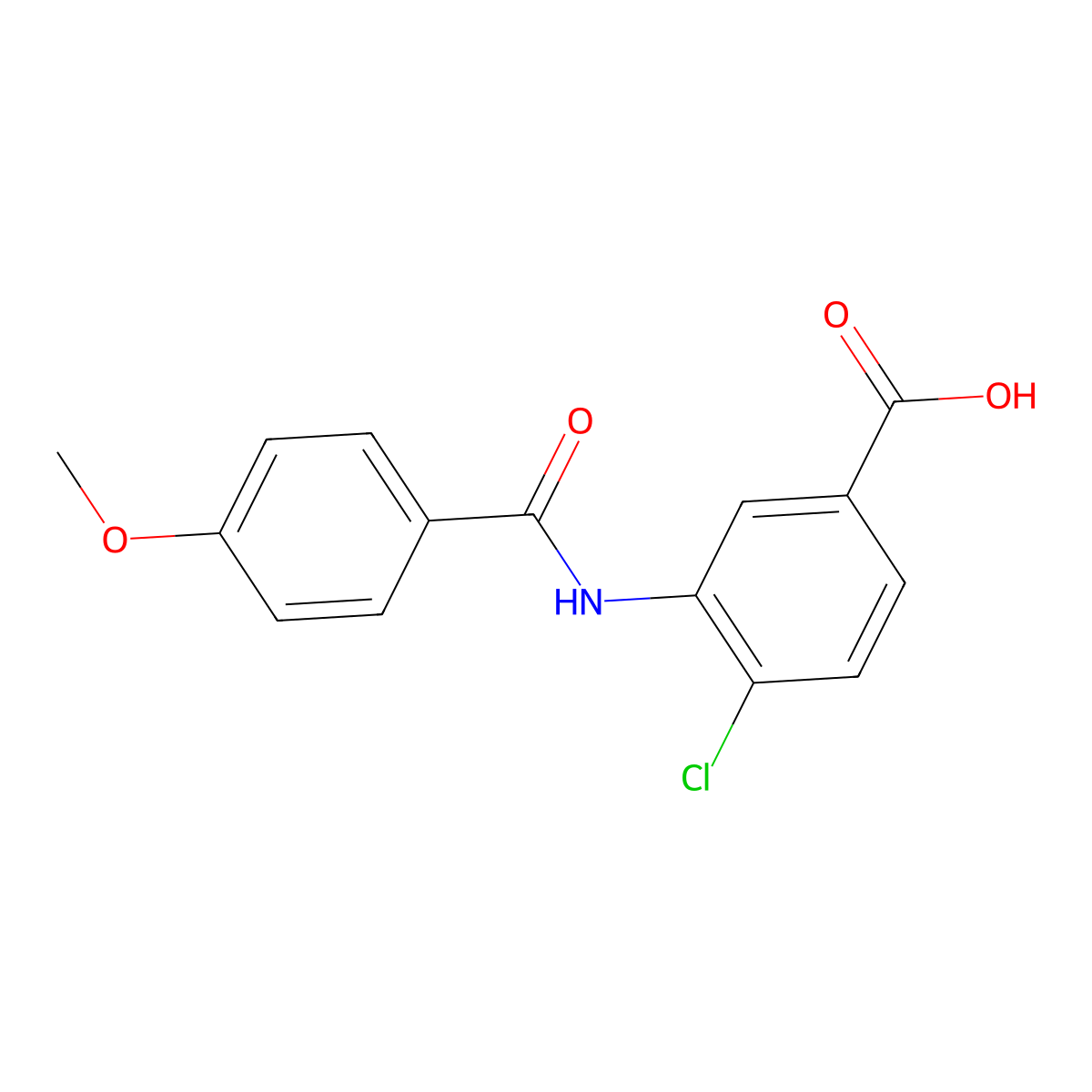 4-Chloro-3-(4-methoxybenzamido)benzoic acid molecular structure, CAS 1030508-04-3