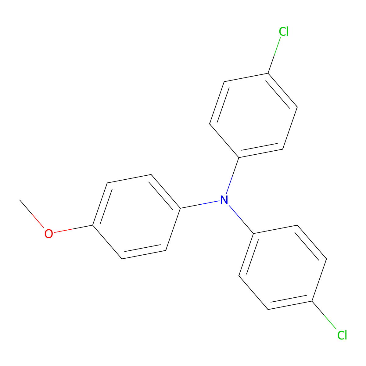 4-chloro-N-(4-chlorophenyl)-N-(4-methoxyphenyl)aniline molecular structure, CAS 103052-40-0