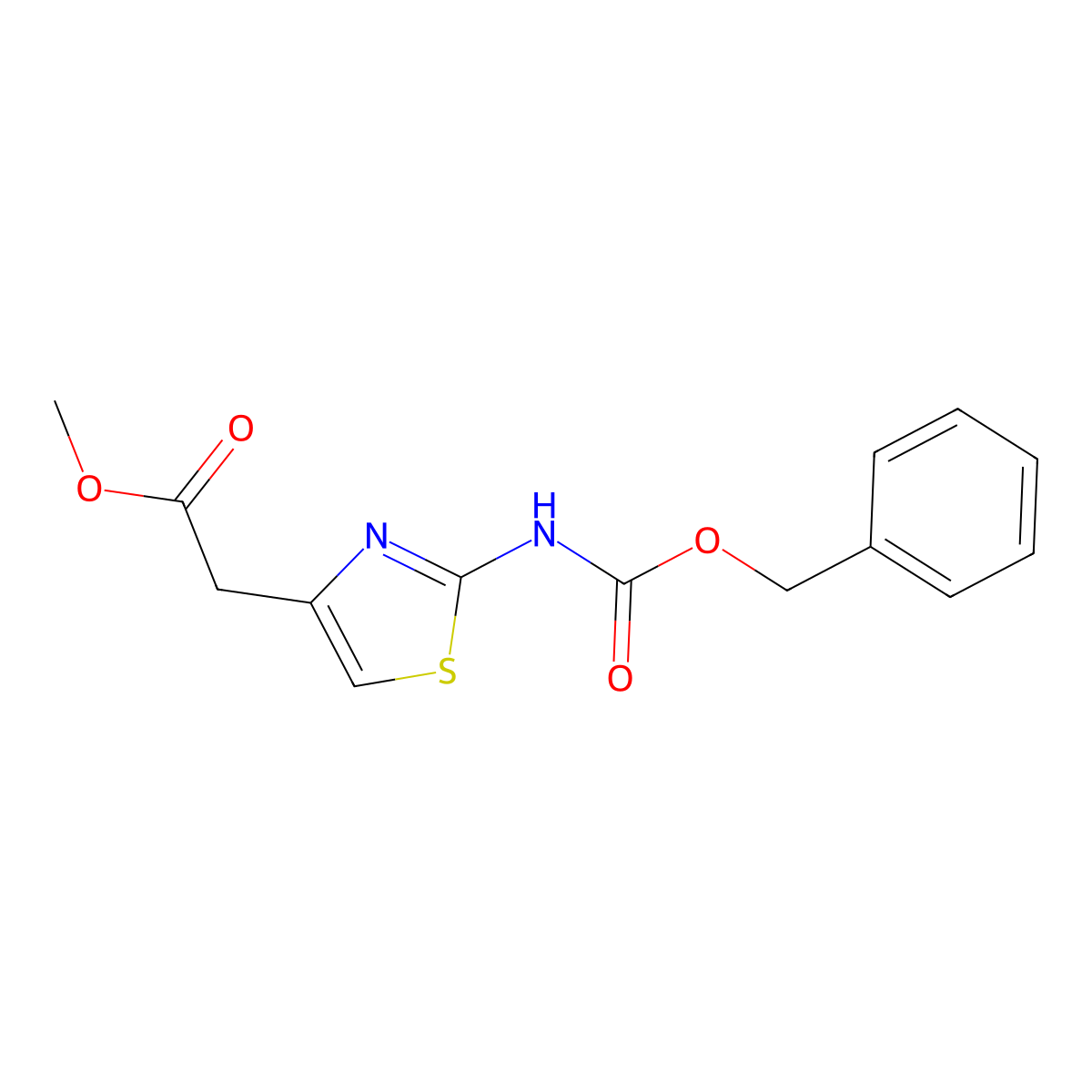 Methyl 2-(2-(((benzyloxy)carbonyl)amino)thiazol-4-yl)acetate molecular structure, CAS 103053-97-0