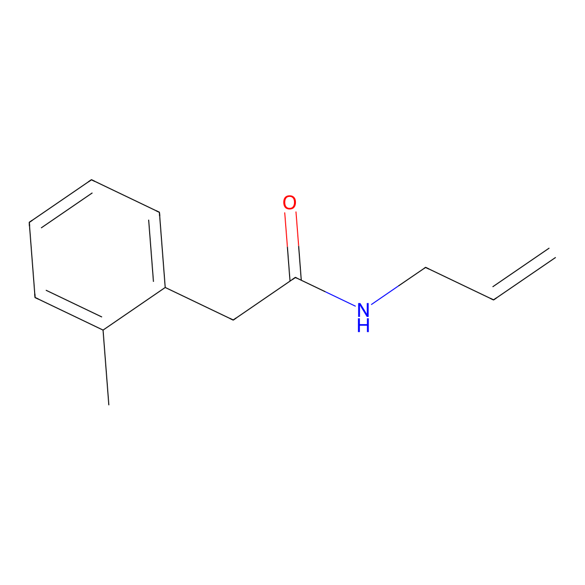 2-(2-methylphenyl)-N-prop-2-enylacetamide molecular structure, CAS 1030537-51-9