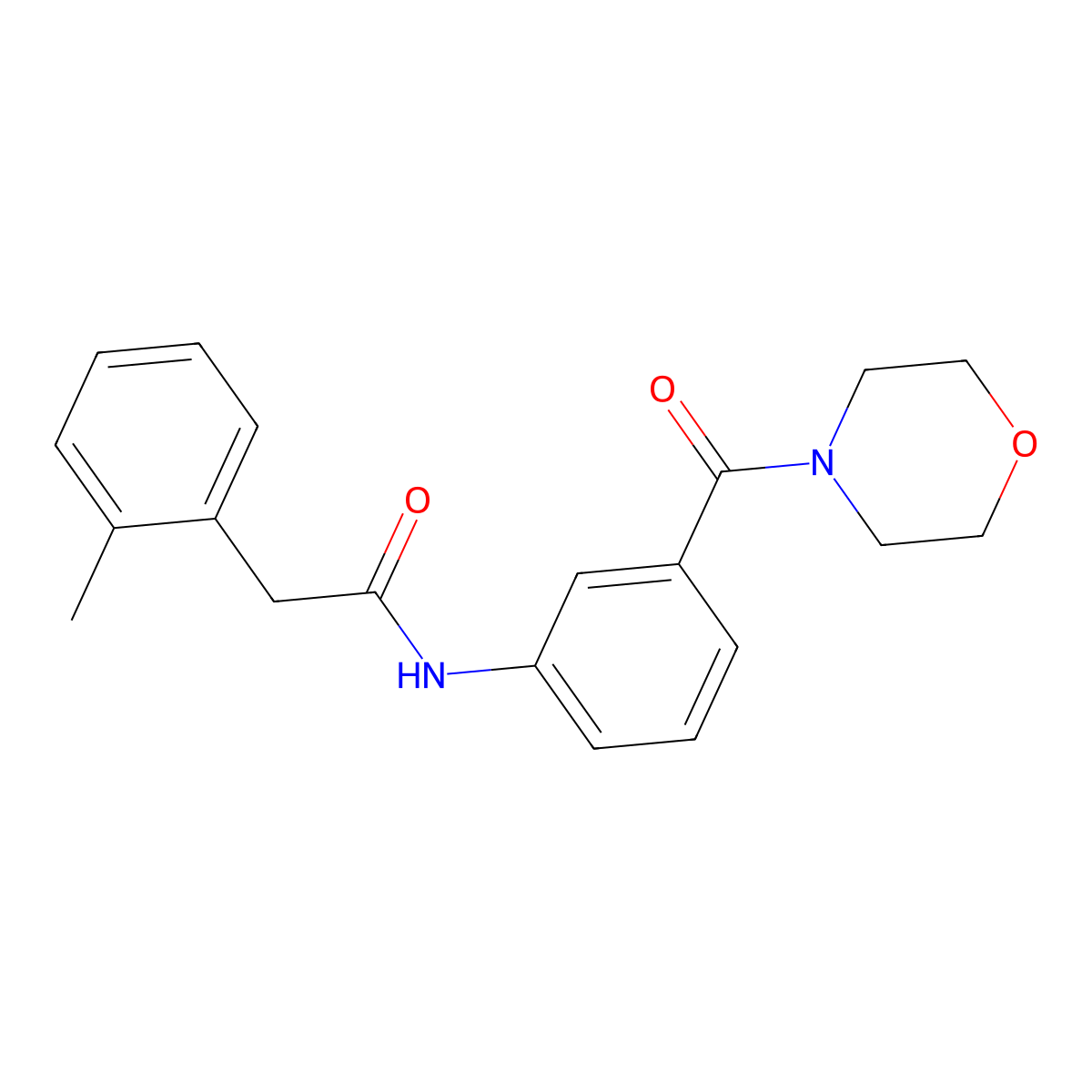 2-(2-methylphenyl)-N-[3-(morpholin-4-ylcarbonyl)phenyl]acetamide molecular structure, CAS 1030538-63-6