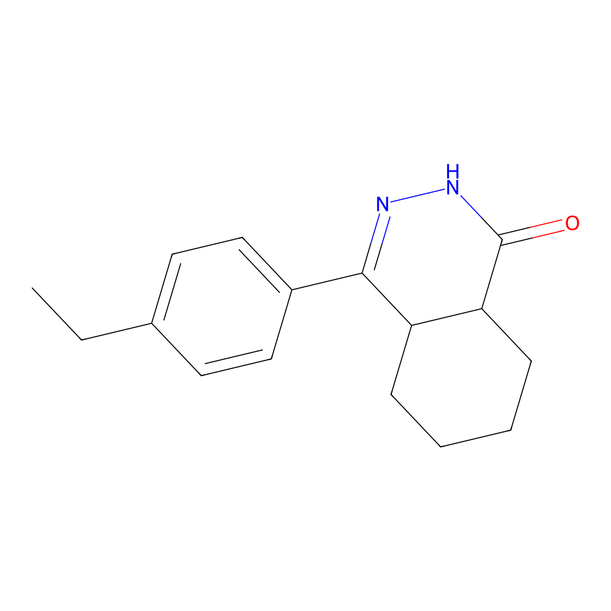 4-(4-ethylphenyl)-4a,5,6,7,8,8a-hexahydrophthalazin-1(2H)-one molecular structure, CAS 1030541-82-2