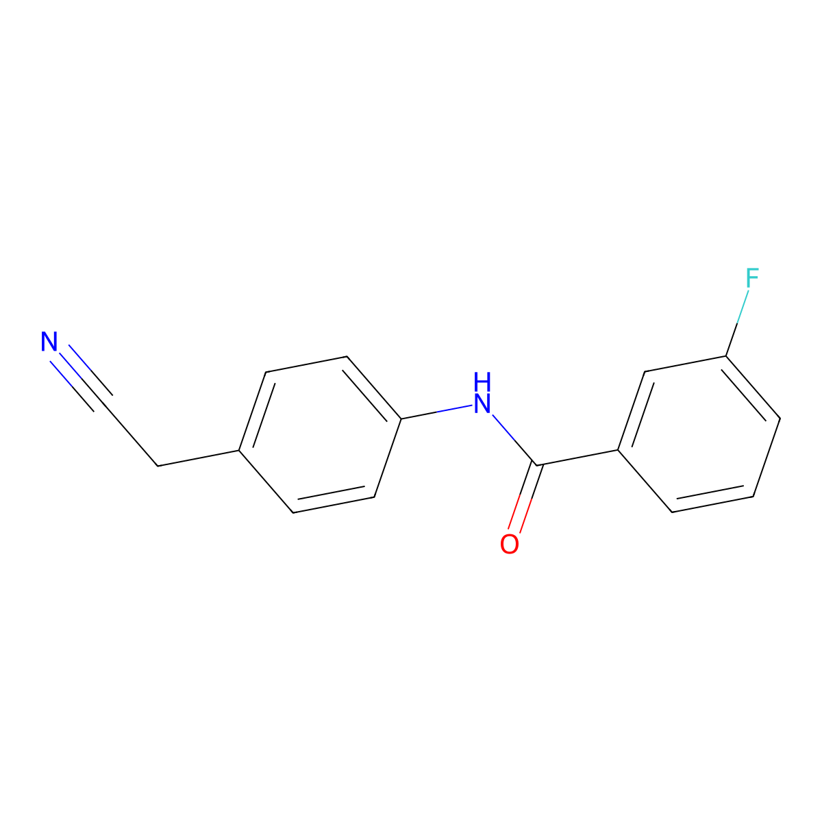 N-[4-(cyanomethyl)phenyl]-3-fluorobenzamide molecular structure, CAS 1030542-53-0