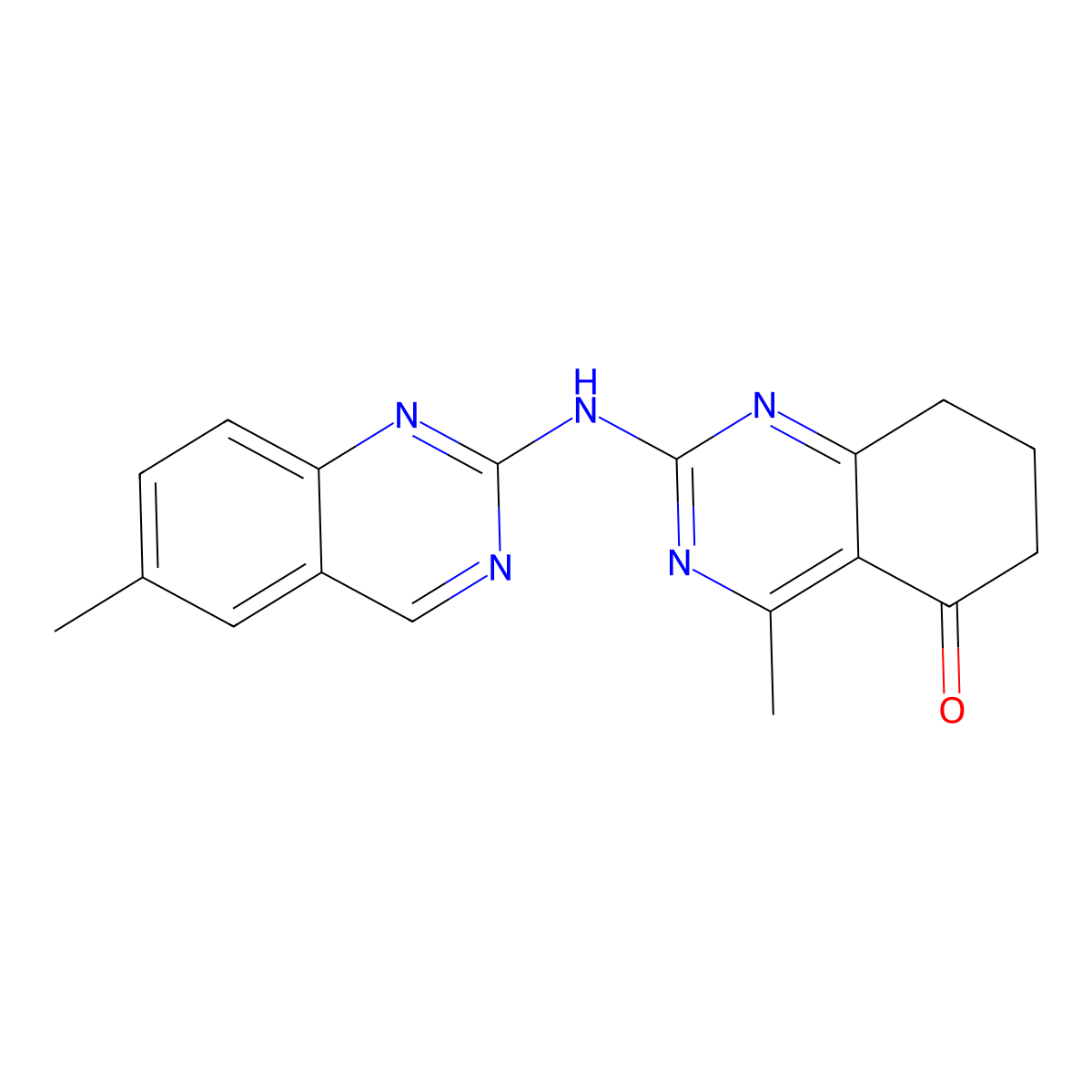 4-Methyl-2-[(6-methylquinazolin-2-yl)amino]-6,7,8-trihydroquinazolin-5-one molecular structure, CAS 1030553-58-2