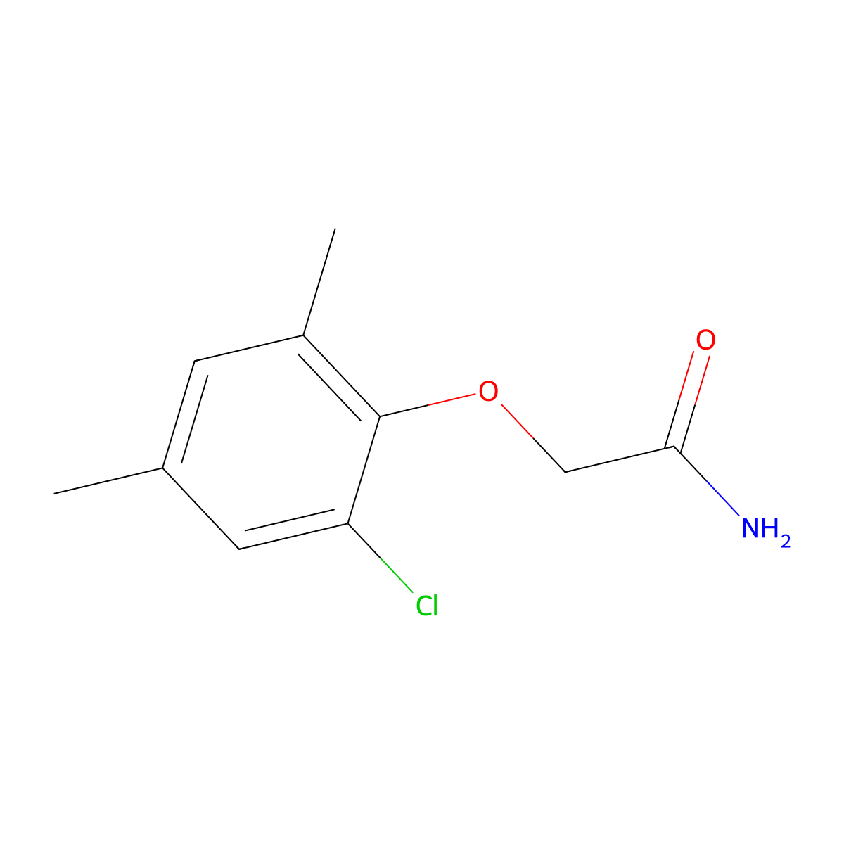 2-(2-Chloro-4,6-dimethylphenoxy)acetamide molecular structure, CAS 1030553-87-7