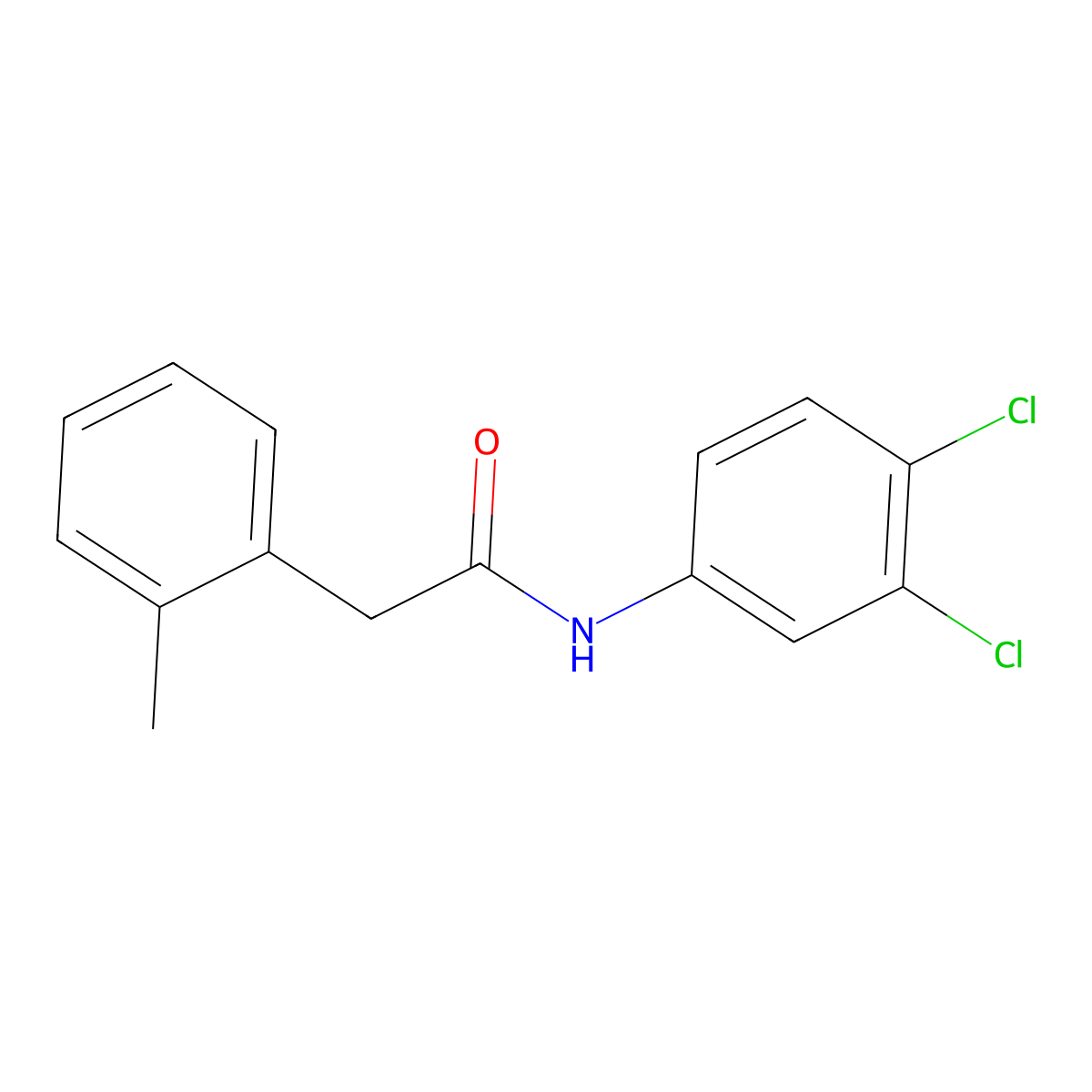 N-(3,4-dichlorophenyl)-2-(2-methylphenyl)acetamide molecular structure, CAS 1030556-49-0