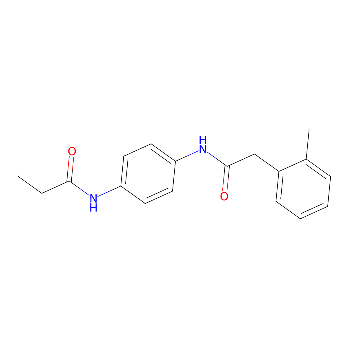 N-(4-{[(2-methylphenyl)acetyl]amino}phenyl)propanamide molecular structure, CAS 1030558-62-3