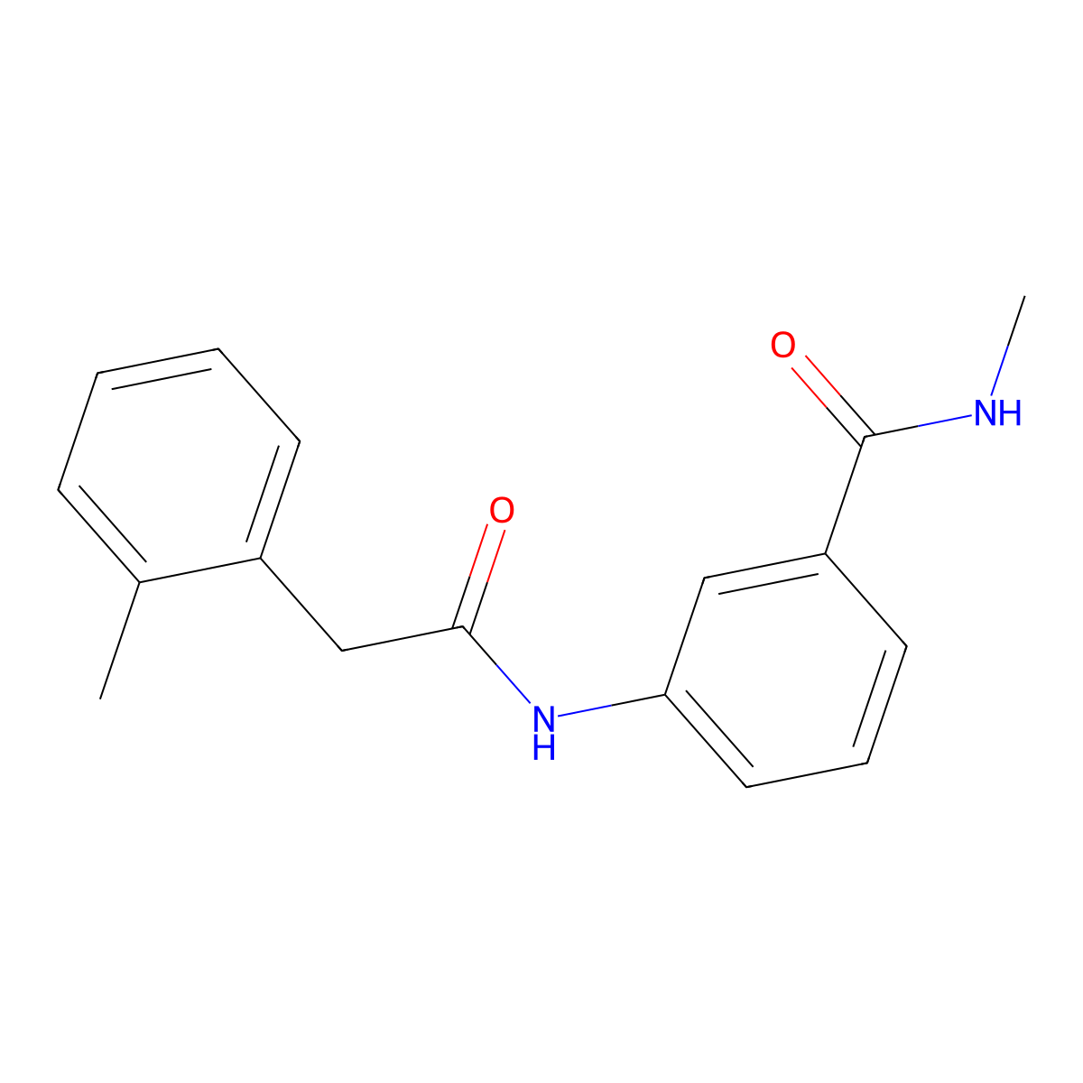 N-methyl-3-{[(2-methylphenyl)acetyl]amino}benzamide molecular structure, CAS 1030558-82-7