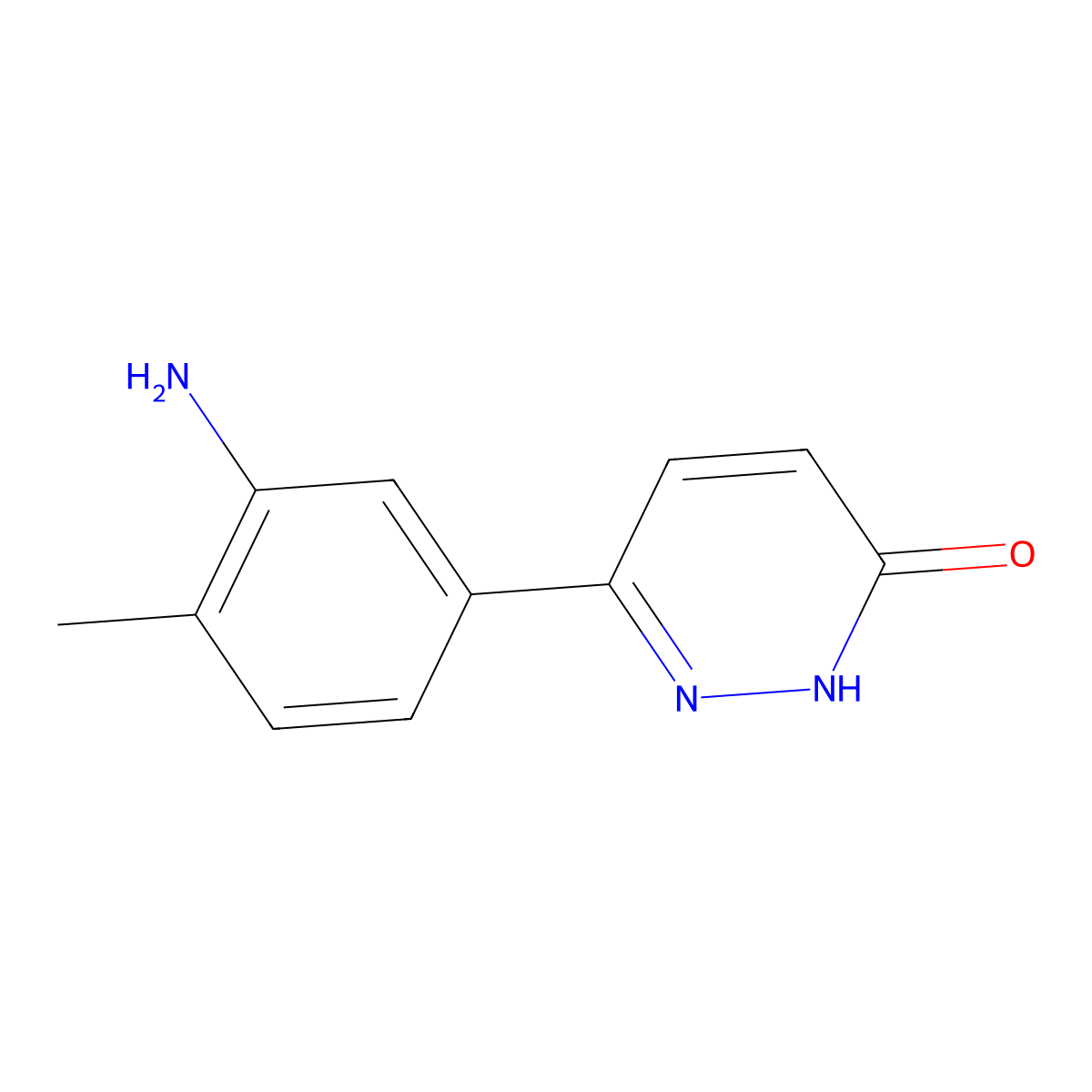 6-(3-amino-4-methylphenyl)pyridazin-3(2H)-one molecular structure, CAS 1030563-11-1