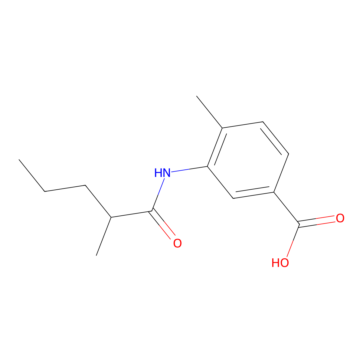 4-Methyl-3-(2-methylpentanamido)benzoic acid molecular structure, CAS 1030569-21-1