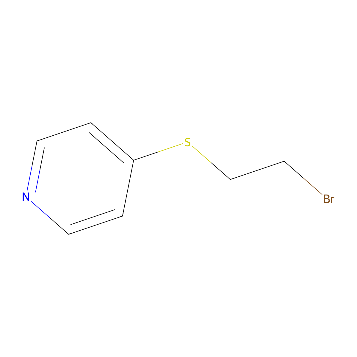 4-[(2-Bromoethyl)sulfanyl]pyridine molecular structure, CAS 103057-15-4