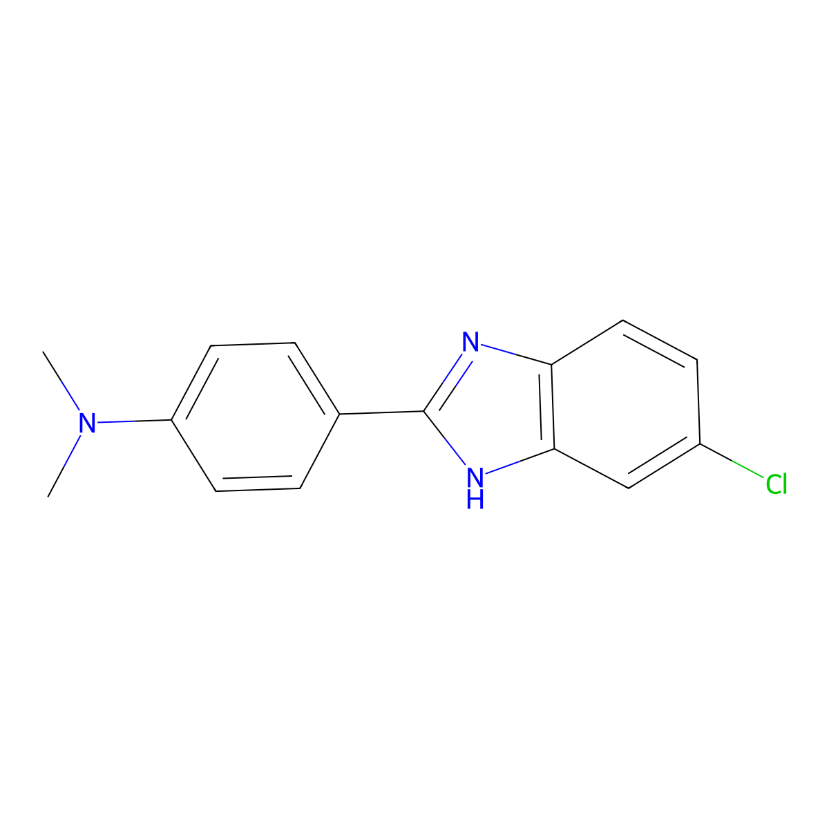 4-(5-Chloro-1H-benzo[D]imidazol-2-YL)-N,N-dimethylaniline molecular structure, CAS 1030574-44-7